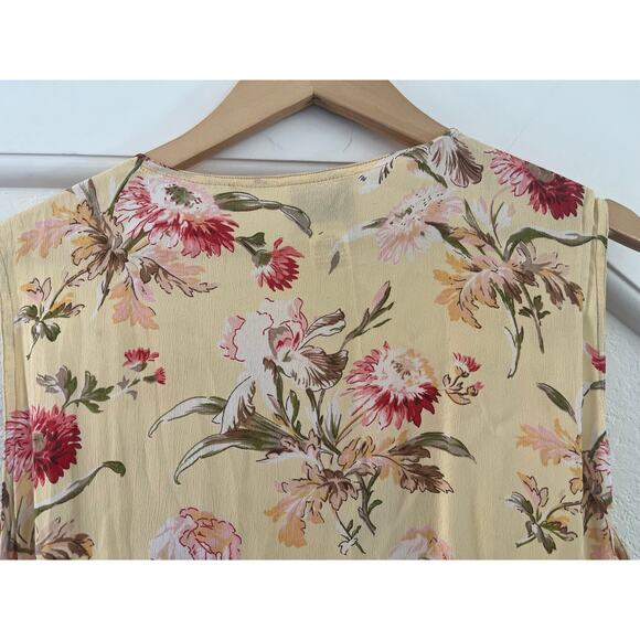 VTG April Cornnell Floral Sleveless Midi Dress Large Fairy Boho Cottage Granny - Picture 10 of 15